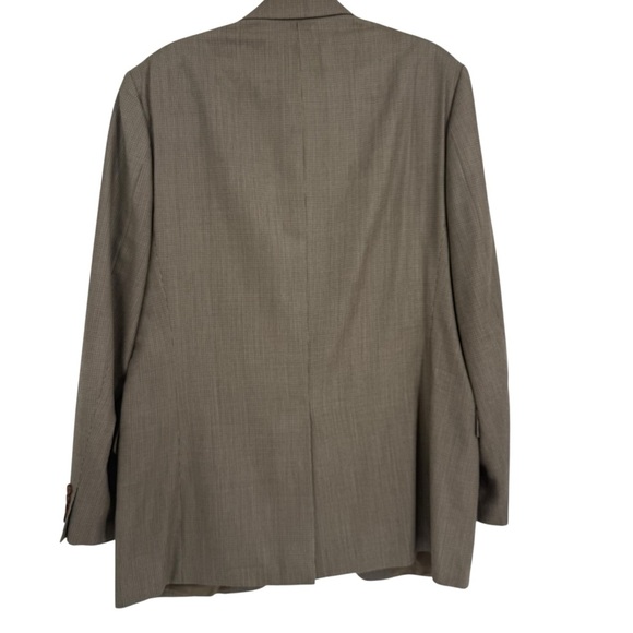 Lauren Ralph Lauren Sport Coat size 42L Jacket Blazer 2 Button tan micro-plaid - Picture 2 of 13